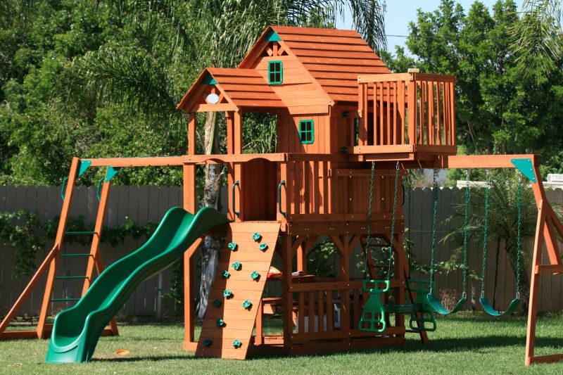 Wooden Swing Set Installation in Kansas City, MO